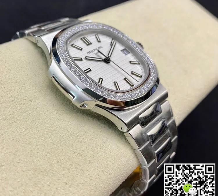 Patek Philippe Nautilus 5713 1G-010 PPF Factory 1:1 Best Edition Replica Watch V4 White Dial Swiss Cal.324 SC